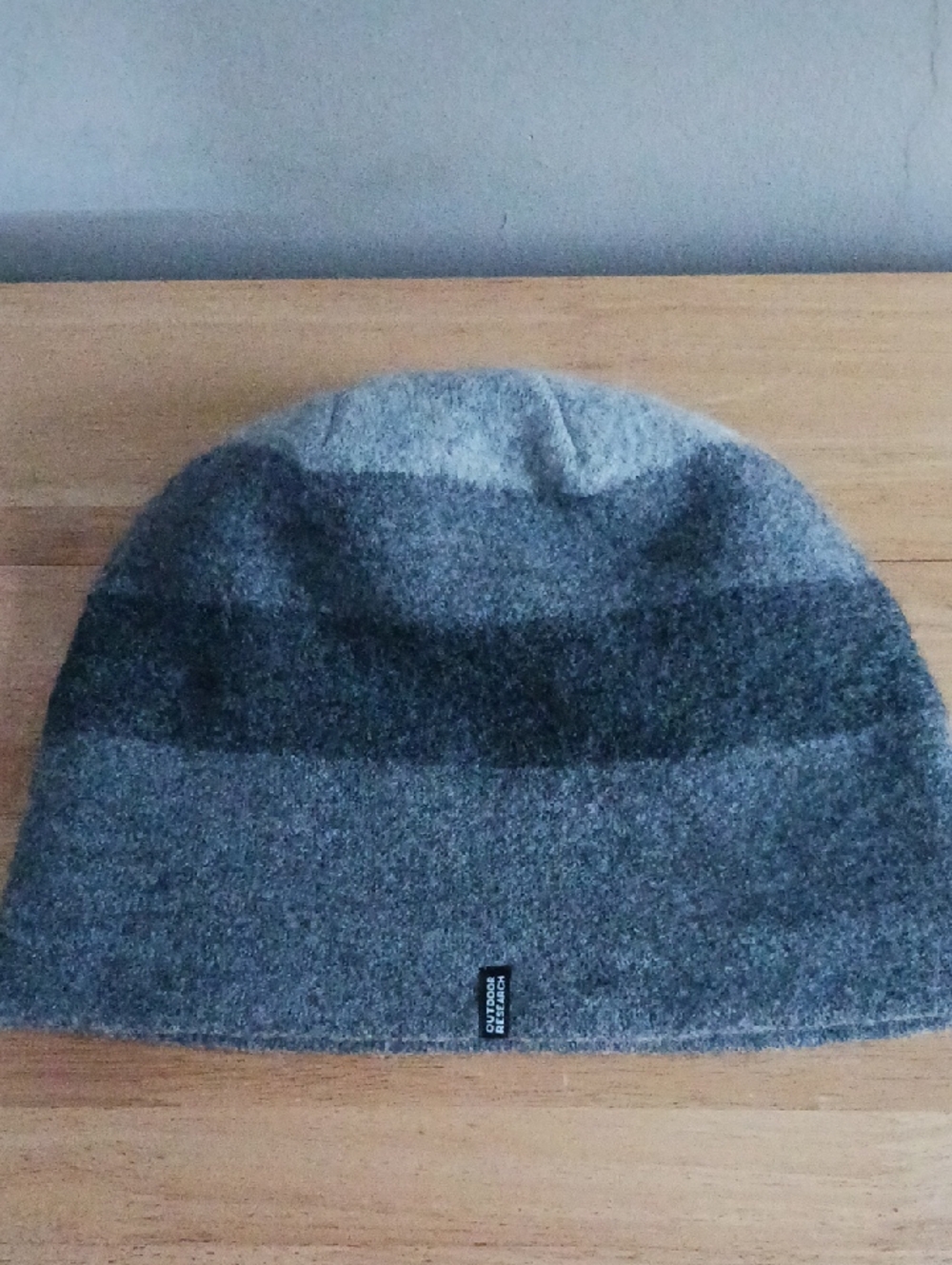 Outdoor Research Gray Striped Merino Wool Beanie - Picture 4 of 10
